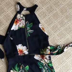 Navy Floral Maxi Dress